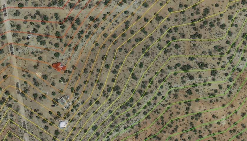 Top corner of property