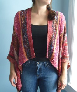 Short Ruana draping jacket